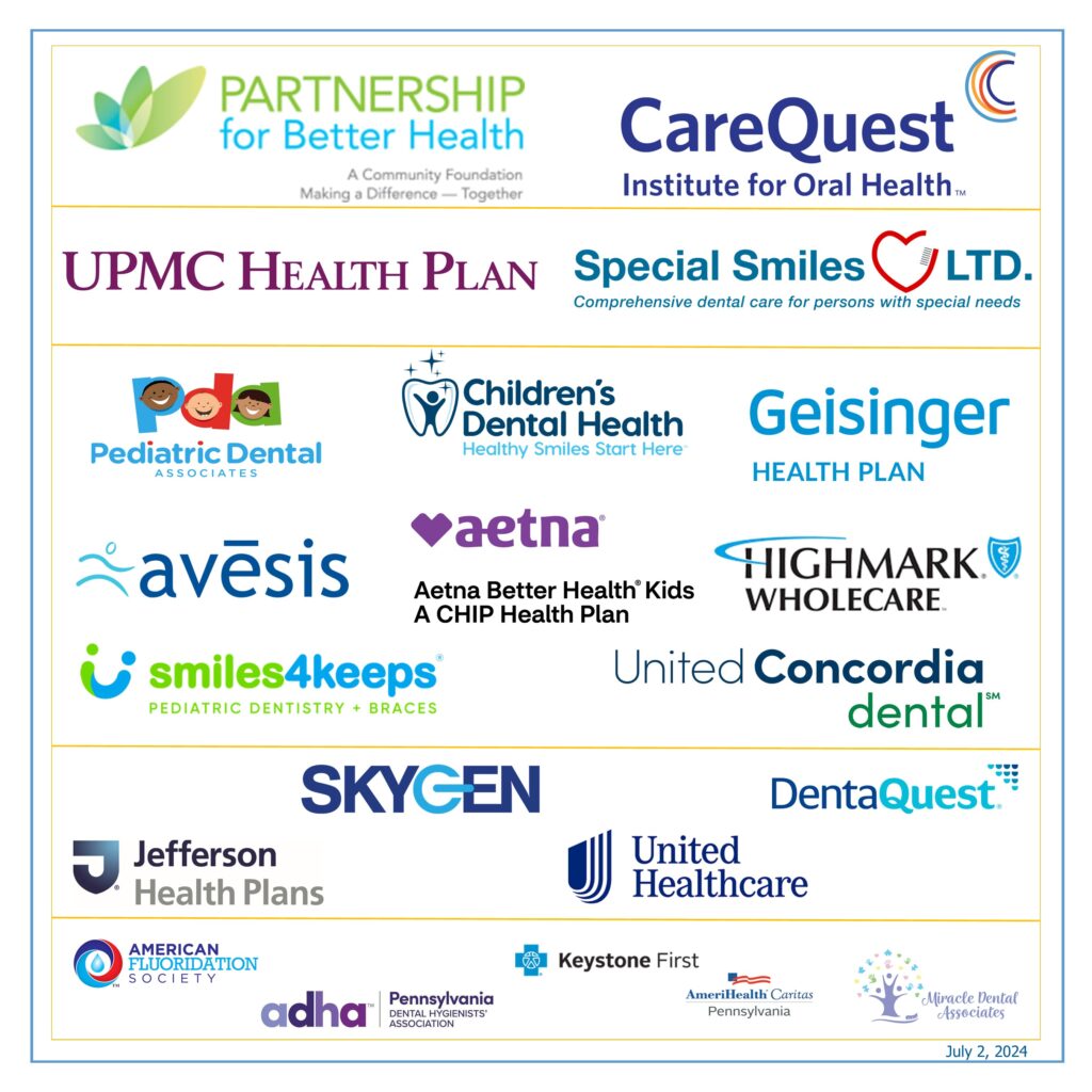 Partner logos for health and dental services.